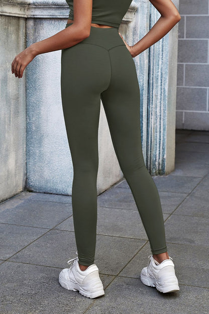 High Waist Exposed Seam Yoga Leggings